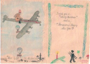 Xmas card candy bomber